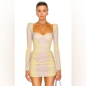 Alex Perry Reese Sweetheart Bodysuit and Logan Ruched Mini Skirt Set